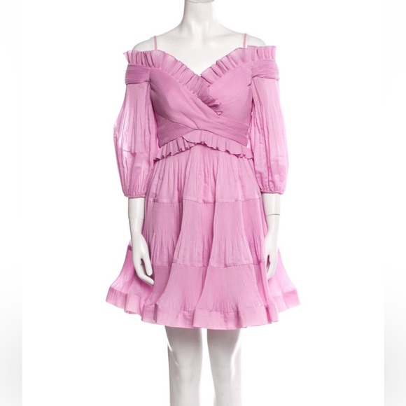 ZIMMERMANN Stunning Mini Pleated Off-The-Shoulder Dress - Picture 5 of 8